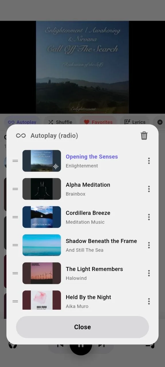 Cola de la radio automática en Ground Music con las próximas canciones