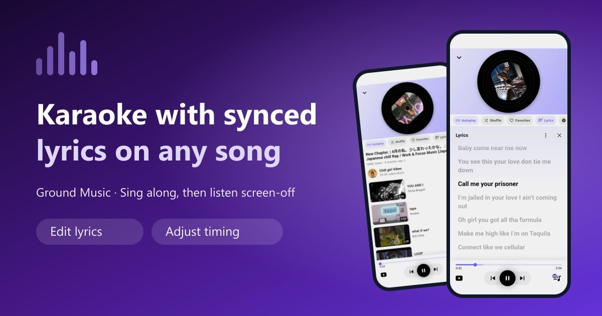 Sing Karaoke with Synced Lyrics and Play YouTube with the Screen Off